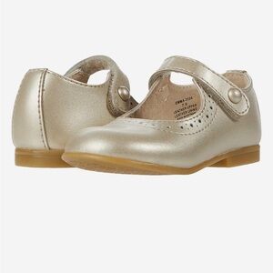 FootMates Emama Mary Janes in soft gold